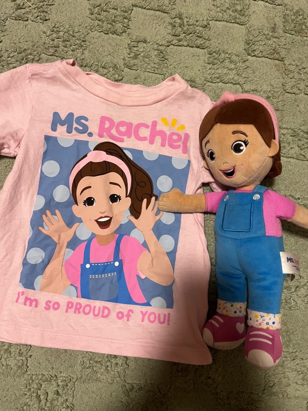 Ms Rachel Pink Plush Doll and Shirt Set 3t
